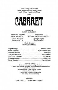 Cabaret Cast