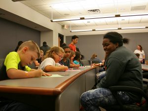 Students come to campus each month for the ’Roo Bound program.