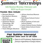 Summer Internships Flyer