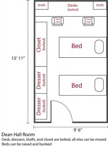Dean Hall Room Layout