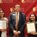 Robert M. Rogers Awards for Service Madison Wilson and Mariagisse Morales with Rev. John Williams