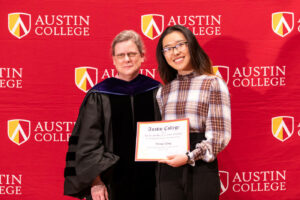 The Dr. and Mrs. J. C. Erwin Fellowship for an Outstanding Student in Pre-Medical Studies, Leah Ding