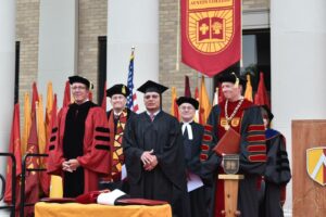 Honorary Degree recipient with President O'Day and others