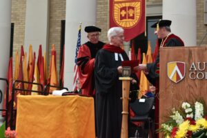 President O'Day with Honorary Degree recipient